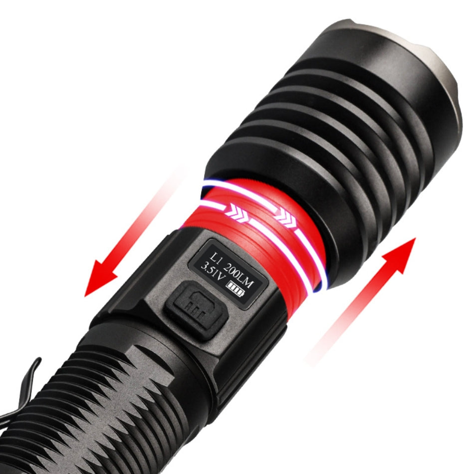 High Power Led Flashlight USB Rechargeable Torch ZOOM Lantern Ultra Powerful Flashlight Waterproof Outdoor Camping Fishing