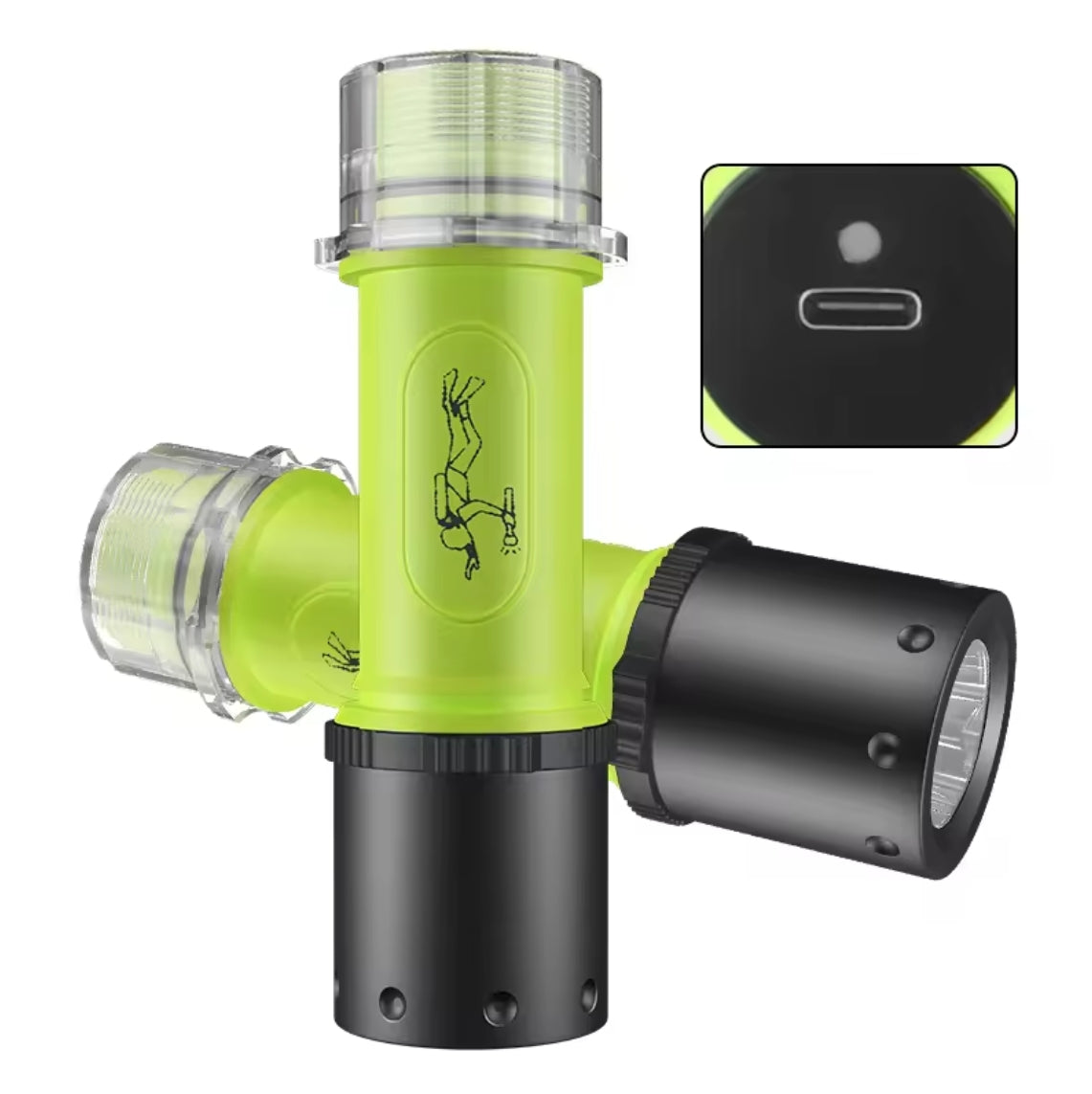 30M Diving Canister Flashlight 100M Range Torch Rechargeable Orcatorch Waterproof Nitecore Underwater Search Lantern