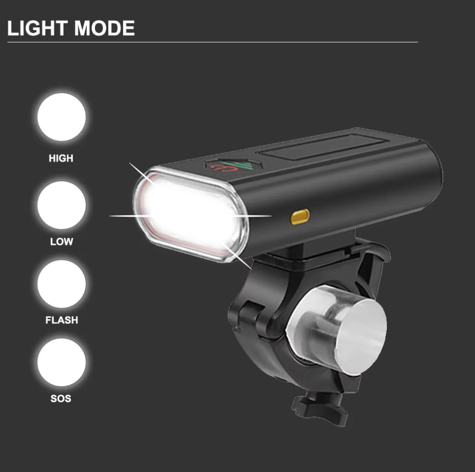 Luces delanteras para bicicleta 2*T6, superbrillantes, recargables por USB, con soporte LED, linterna impermeable con salida para lámpara de conducción nocturna