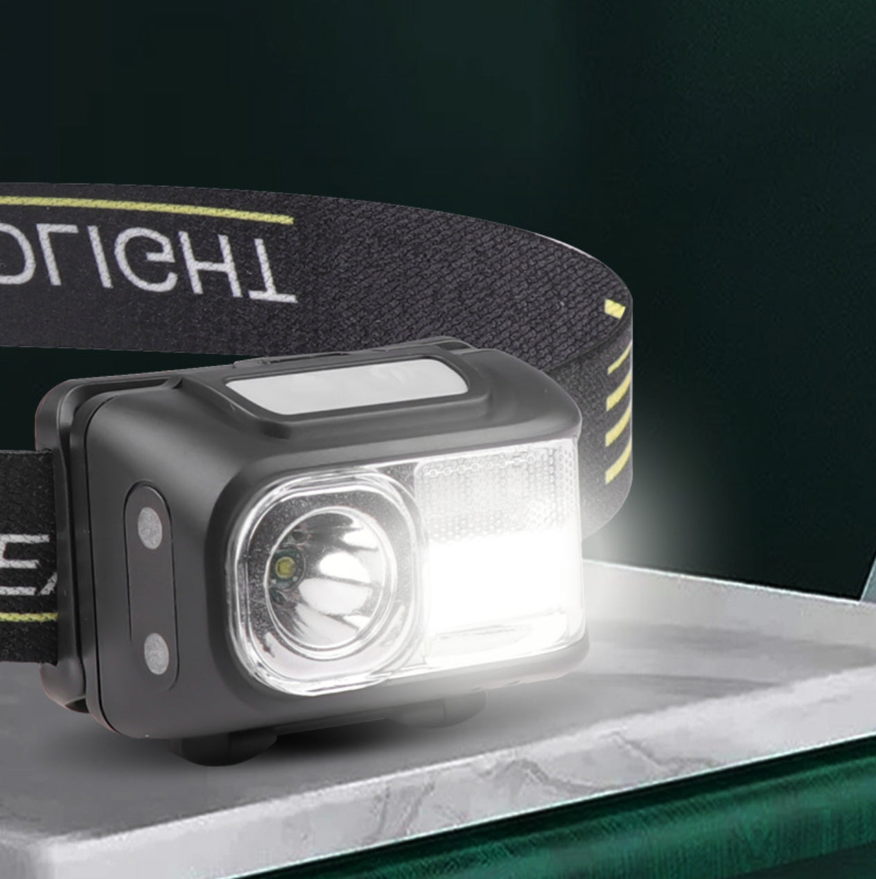 Built-in battery Waterproof LED Headlamp xpe+COB 8 Modes hiking USB Headlight Built-in Battery Suit for Fishing Camping