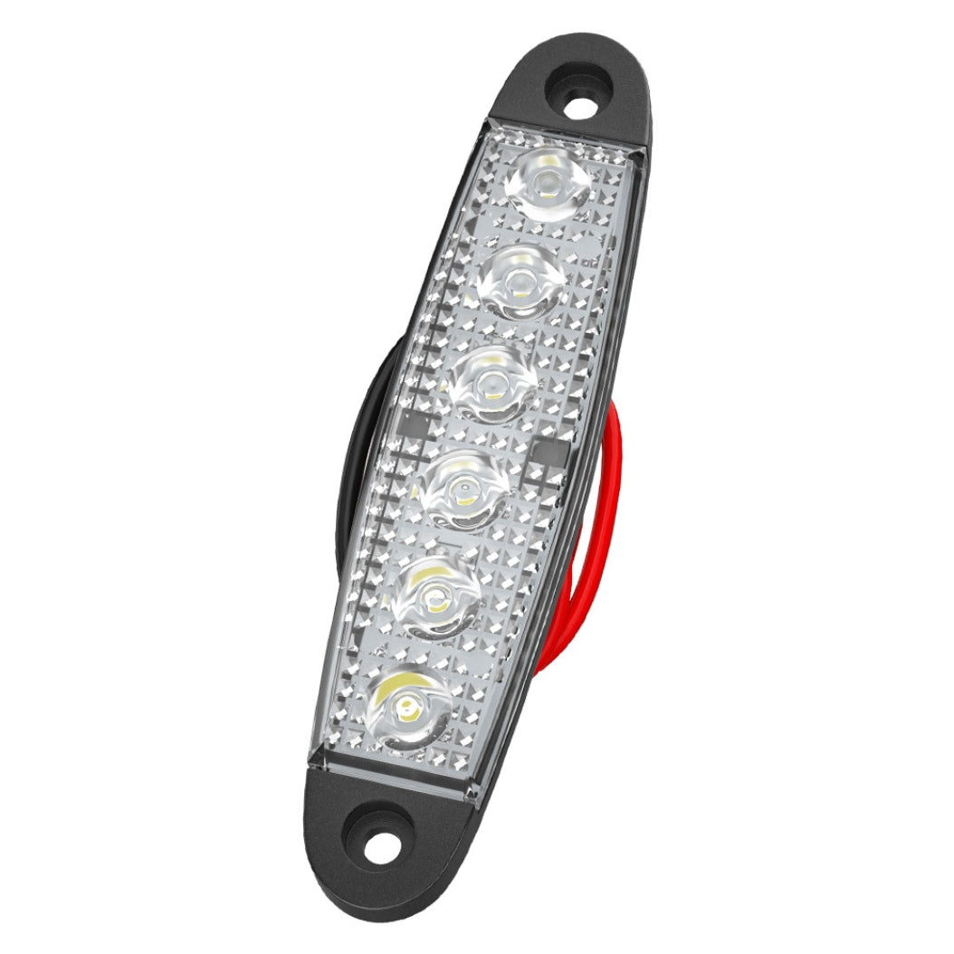 Luz de advertencia constante LED de 12 V, 24 V, 6 SMD, para rejilla de luz, baliza para automóvil, luz de tráfico ABS, color ámbar, amarillo, blanco, rojo y azul