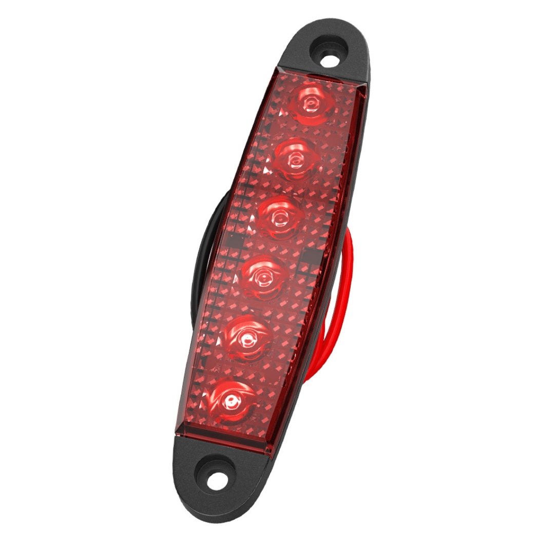 Luz de advertencia constante LED de 12 V, 24 V, 6 SMD, para rejilla de luz, baliza para automóvil, luz de tráfico ABS, color ámbar, amarillo, blanco, rojo y azul