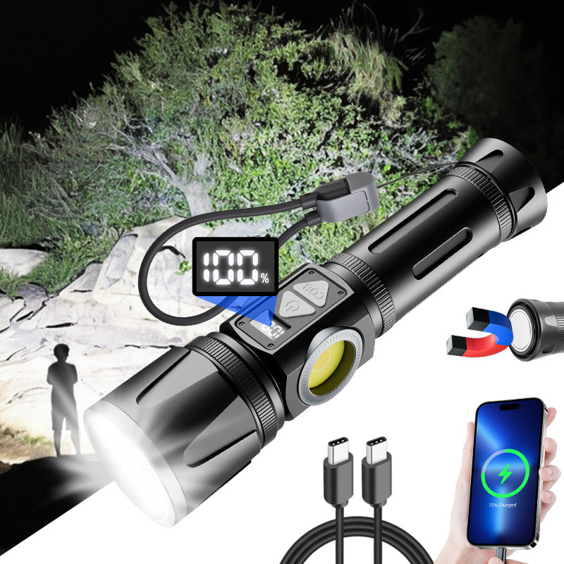Super Portable Rechargeable Led Lamp 18650 BatteryWaterproof High Power Led Flashlight White Laser Outdoor Torch Light