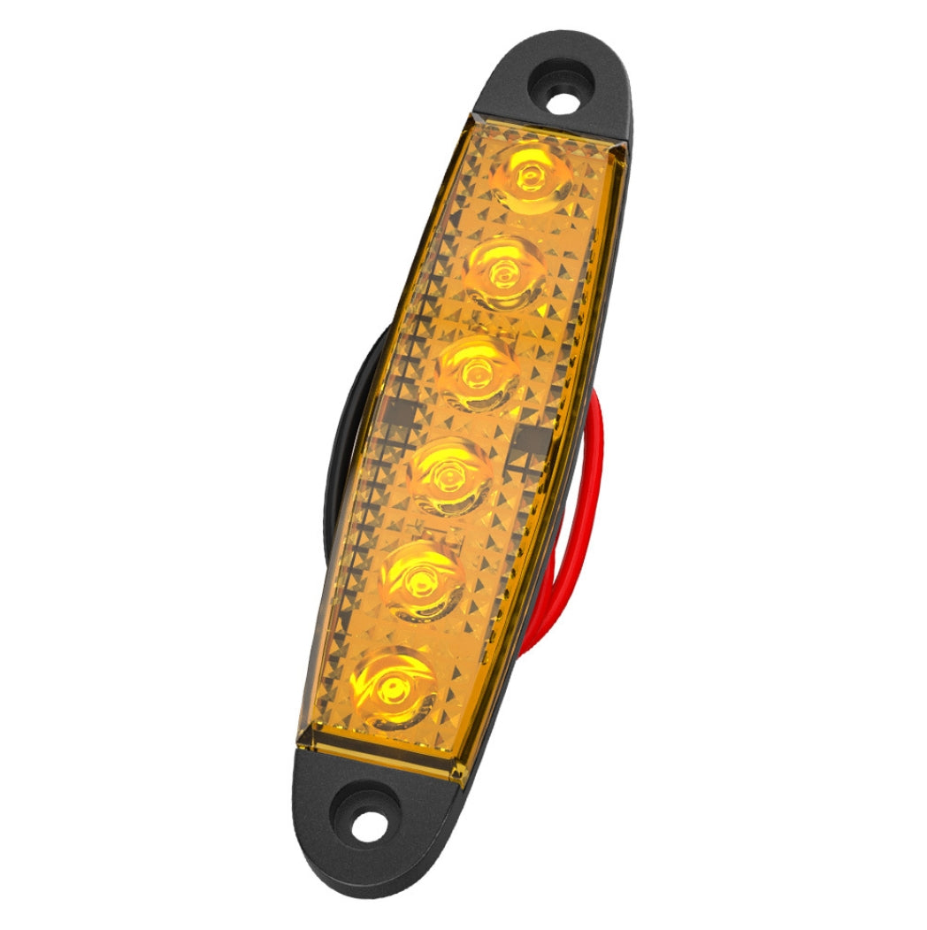 Luz de advertencia constante LED de 12 V, 24 V, 6 SMD, para rejilla de luz, baliza para automóvil, luz de tráfico ABS, color ámbar, amarillo, blanco, rojo y azul