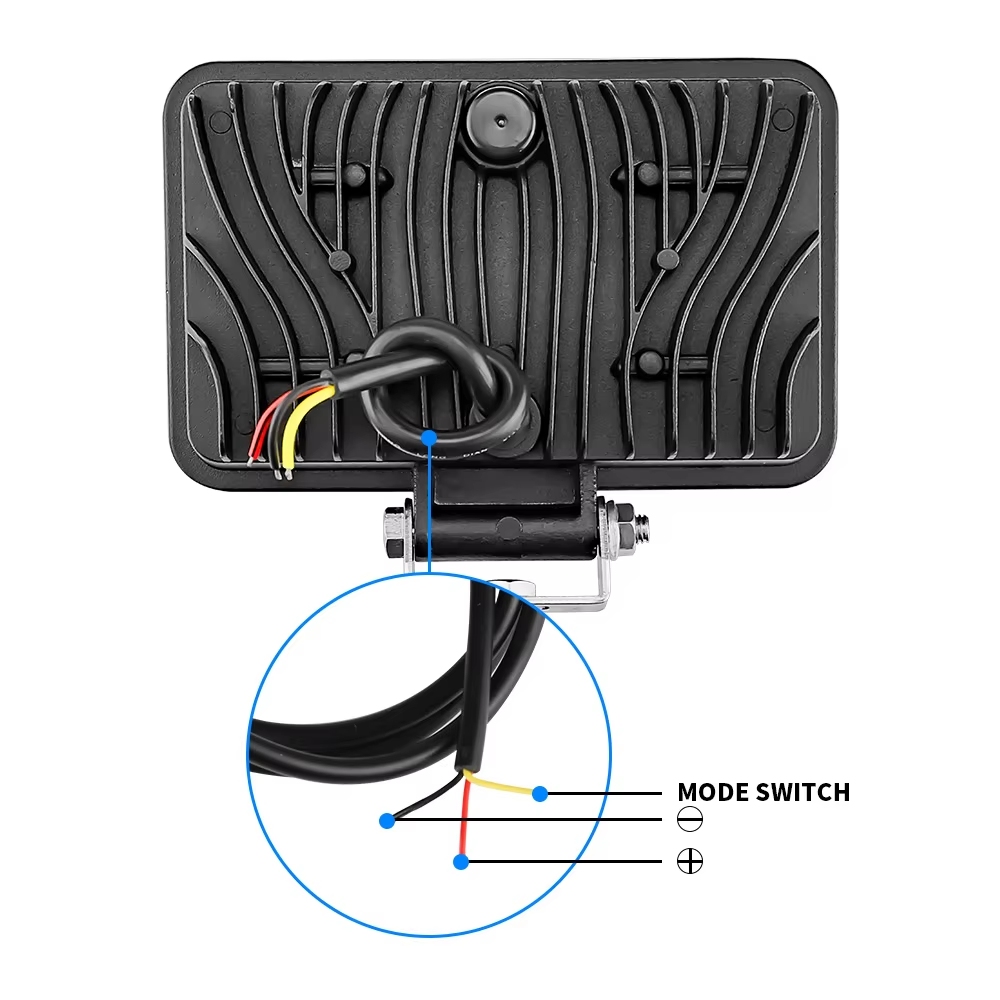 7Inches 48smd Rectang LED Work Light High And Low Beam Light Waterproof IP67 Spot Headlight Agricultural Vehicle SUV ATV Boa