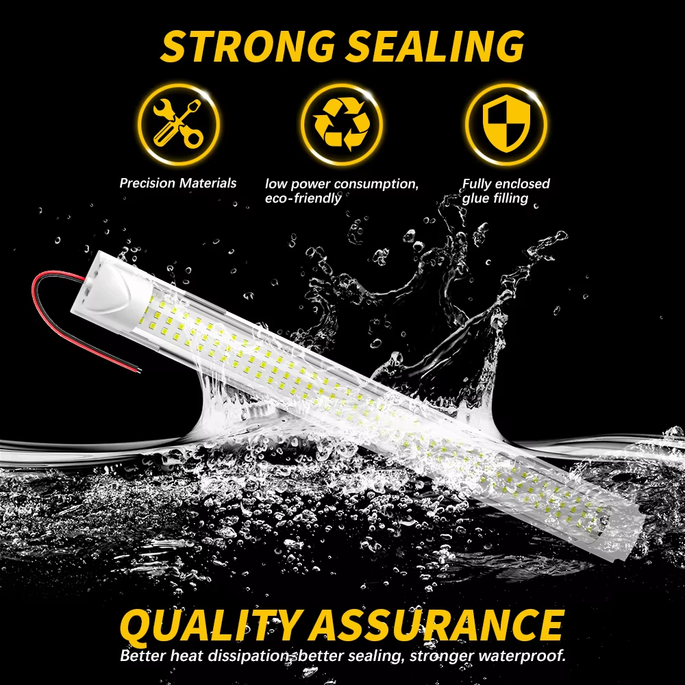 12V 108LED Car Interior Light Strip Bar Lamp Van Bus Caravan Car Trunk Lamp Led Luggage Compartment Light
