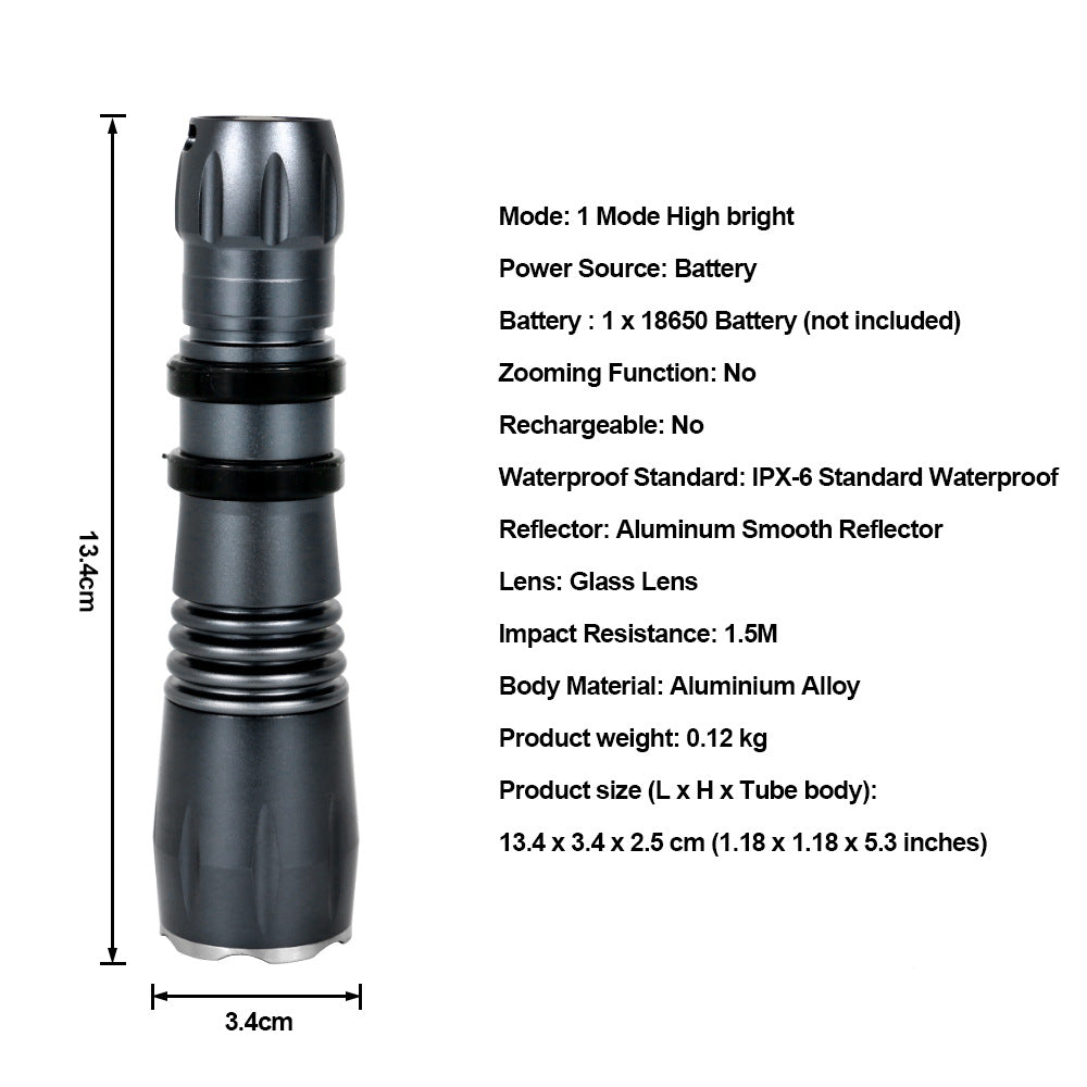 Linterna infrarroja, linterna LED con lente para equipos de visión nocturna, iluminador infrarrojo con zoom de enfoque rápido, con interruptor de atenuación