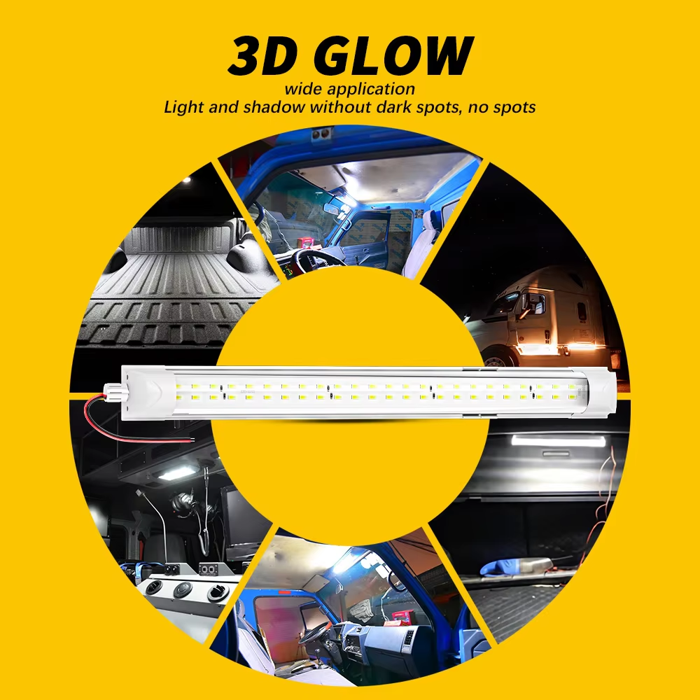 Bright LED Car Interior Light Universal Cabin Ceiling Reading Lamp With Switch For Trailer Car RV Van Camper Caravan