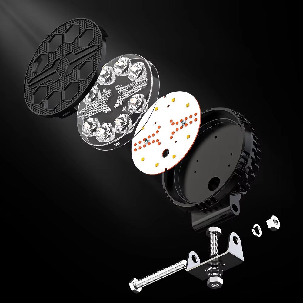 Car Motorcyc LED Light Bar Offroad 4 Inch Spotlights Fog Lamp 12-24V 22W Waterproof Truck Farm Tractor Boat SUV ATV work Light