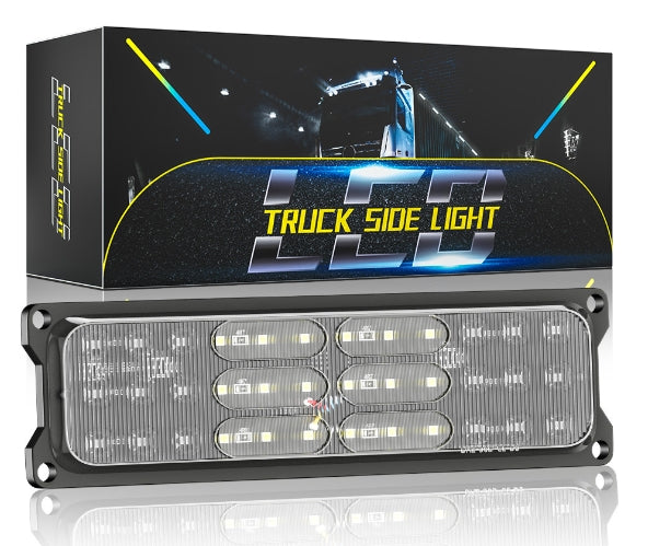 Lightning Shipment Truck Truck 12-24V Car Body Side Signal Warning Light 12led Ultra-Thin Flash Strobe Lamp 36W