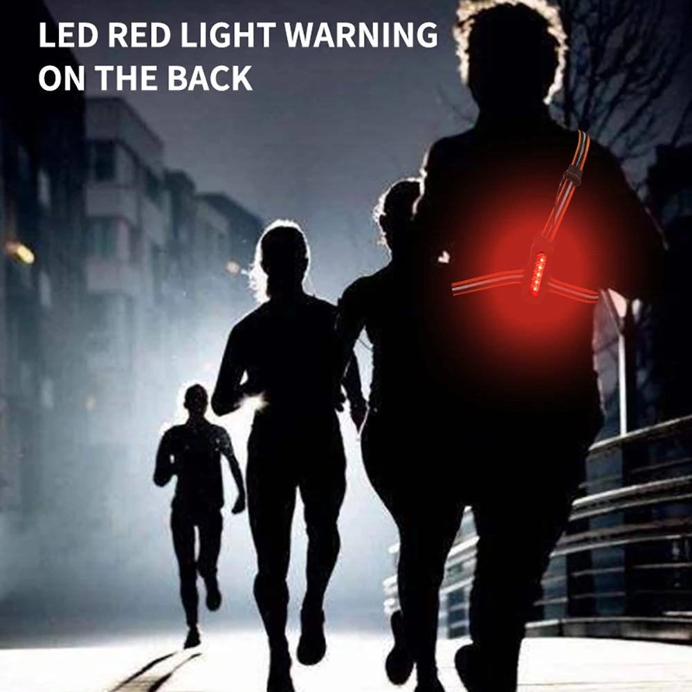 High Quality Strap Lamp Night Runing Lights Led Headlamp Built in Battery Head Flashlight Torch Running Cycling Sports