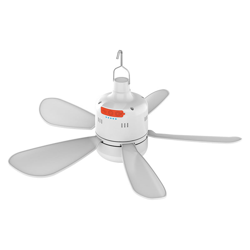 Ceiling Fan Light AGI32 Layout Outdoor Camping & Dormitory Tent Portable Silent Rechargeable ABS HS-X100