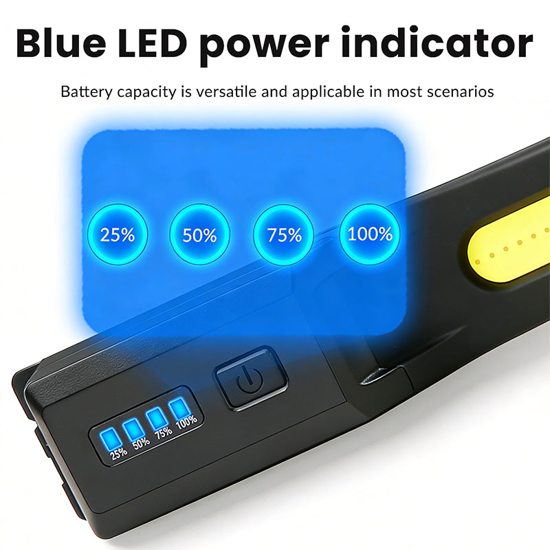 COB 1600LM Magnetic Portable Waterproof Shoulder Light Rechargeable Multi-functional Underhood Working Light Car Repair Workshop MF-w11