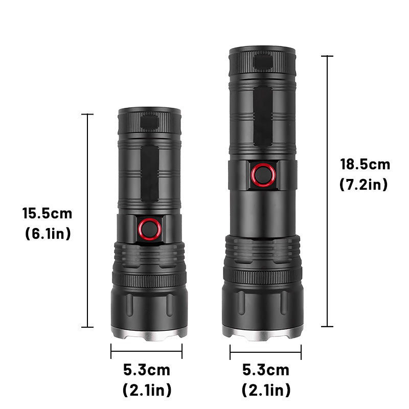 Outdoor Portable Rechargeable Led Flashlights High Power Super Bright Emergency Self Defense Hard Light Camping Hand Torch Light