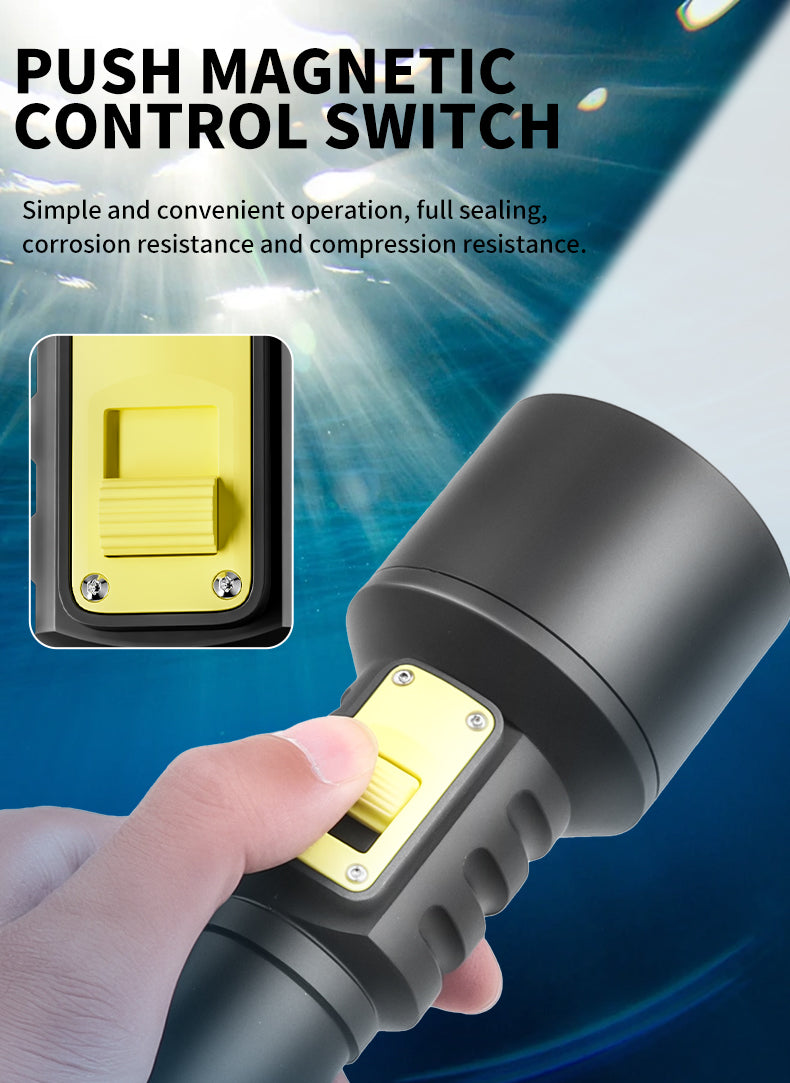 Upgrade XHP160 Diving Flashlight Powerful Profession Underwater Lantern Rechargeable Dive Torch IP8 Waterproof Scuba Lamp
