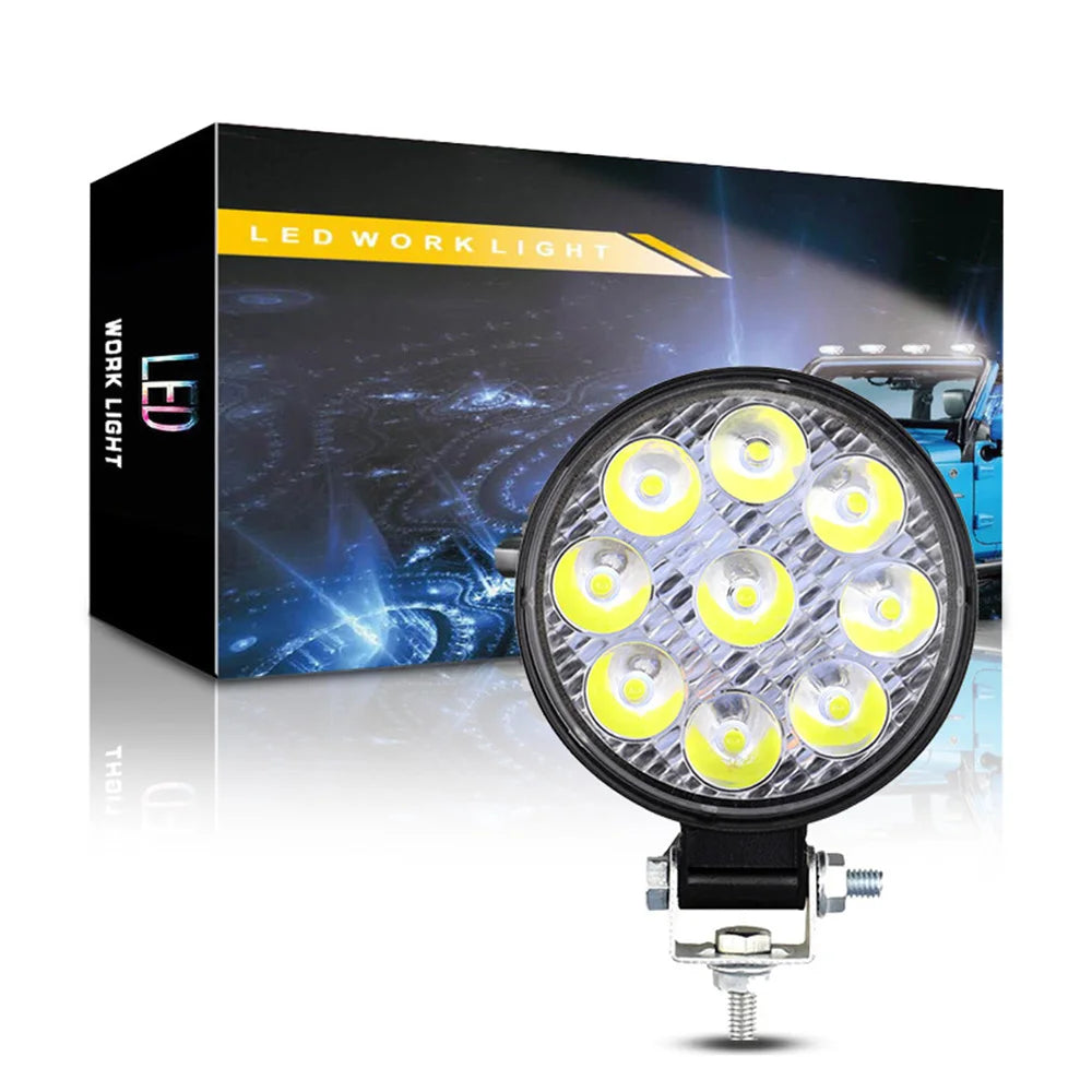 Mini Offroad LED Light Bar 27W 9 LED Work Light Bright Beam Off Road Flood Waterproof Spot Light SUV Fog Lamp Headlight