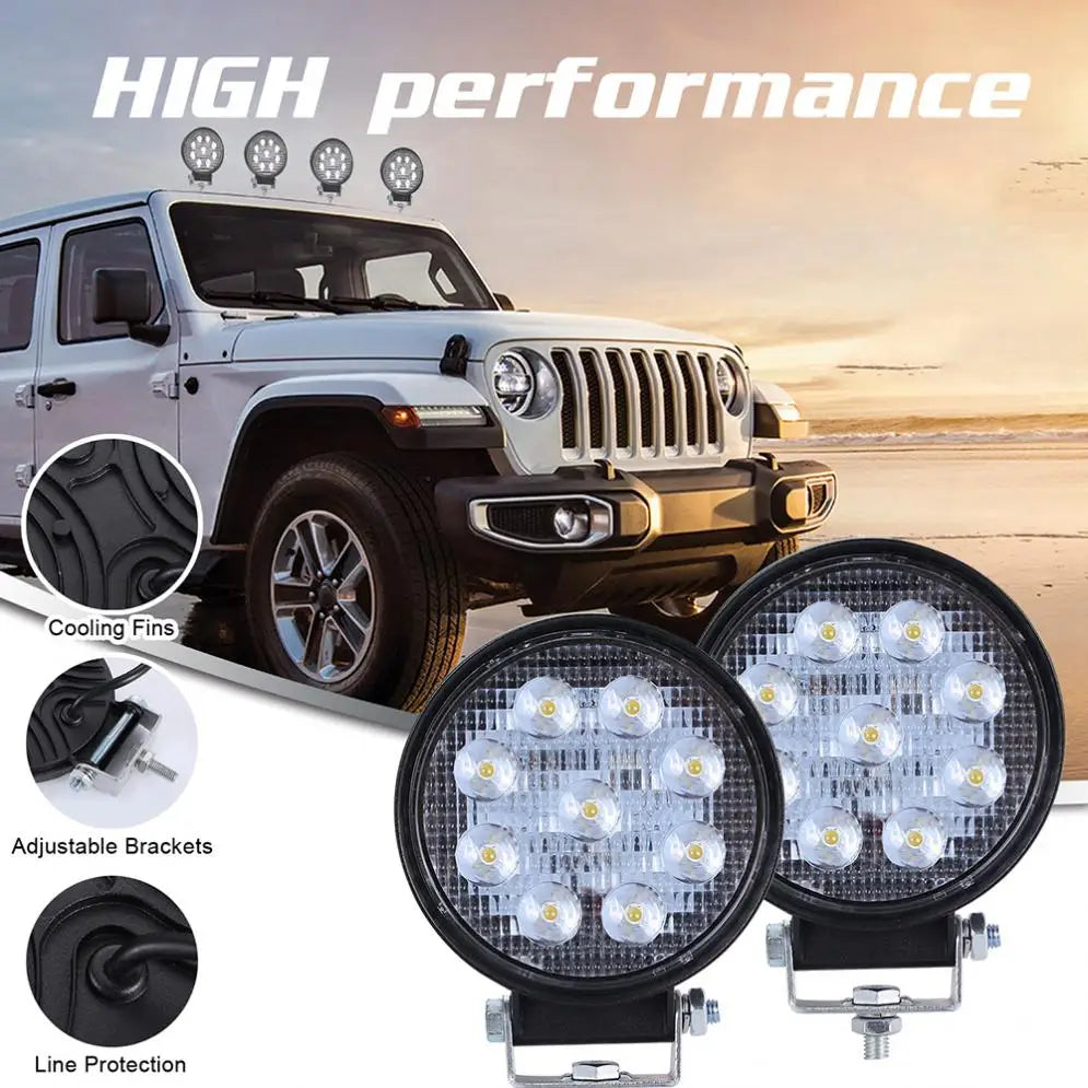 Round Waterproof LED Work Light for Off-Road Suv Boat 4X4 Jeep Truck