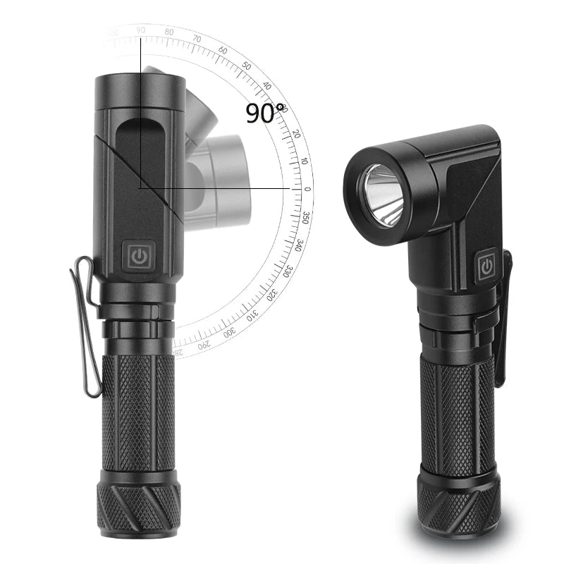 2 in 1 The Brightest Led Flashlight USB Rechargeable Super Bright Headlight Torch High Quality Aluminum Waterproof Lantern 10W