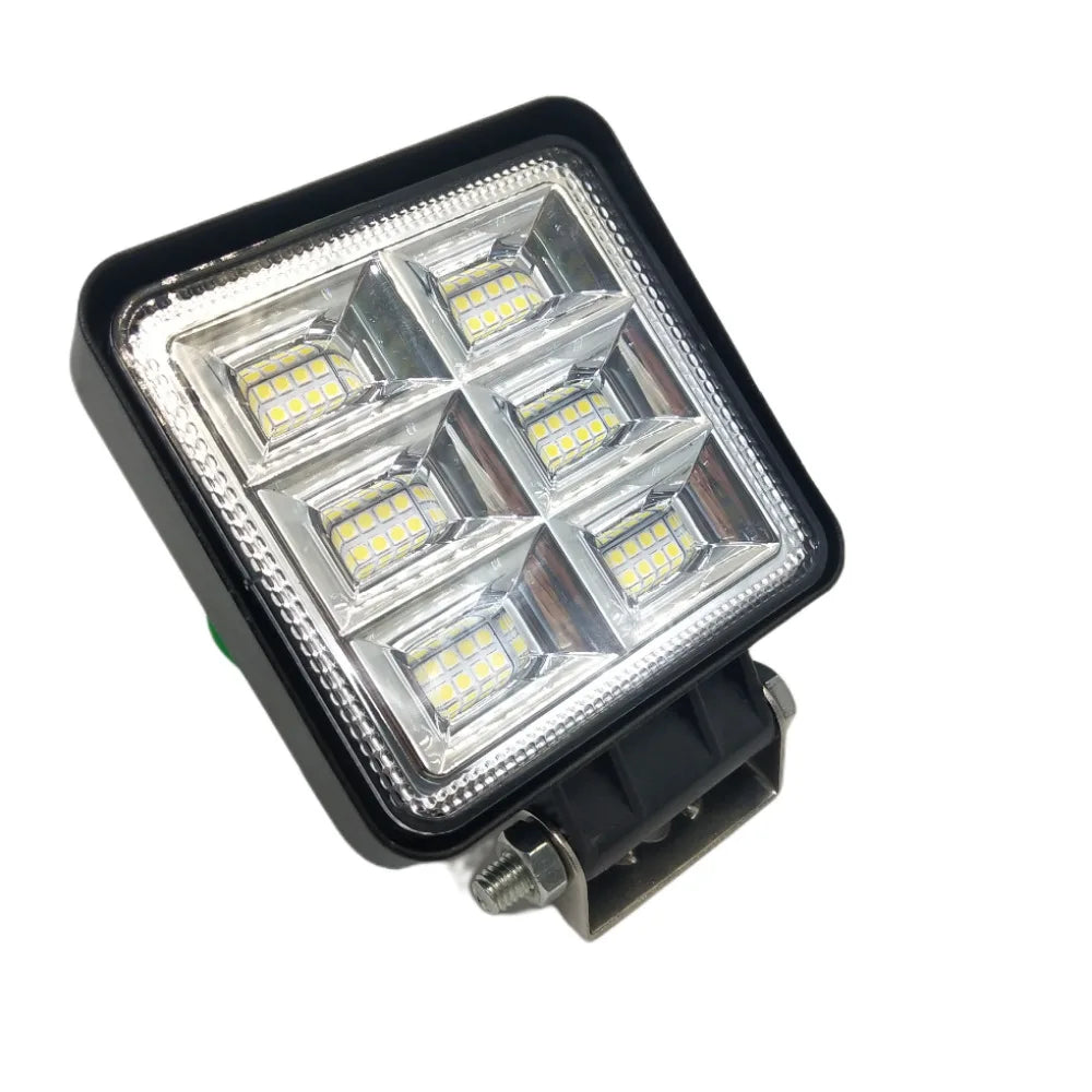 Barra de luz LED de trabajo de alta potencia, 144 W, foco cuadrado, luz DRL para automóvil, barra LED para todoterrenos, SUV, ATV, camiones, excavadoras