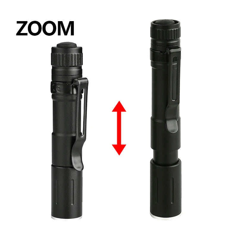 Mini LED Flashlight ZOOM 7W XPE 100LM Waterproof Torch LED Zoomable Lanterna AAA Battery Led for Camping Emergency LED Bulbs