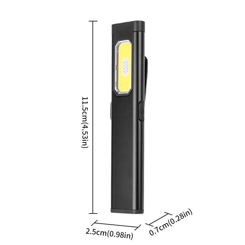 LED Keychain Flashlight USB-C Rechargeable 450Lm Portable Mini Torch Light Pocket Lantern Flood Work Light With Magnet