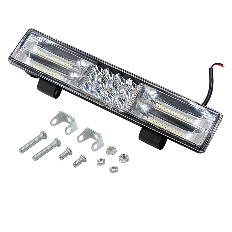 Nueva barra de luces LED ultradelgada de 60 LED, barra de luces LED de doble fila de 12 pulgadas, luz de trabajo combinada, luces de conducción para automóviles SUV