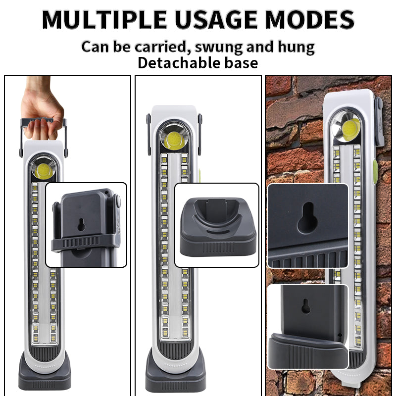 COB LED Solar Charging Work LED Light ABS Portable Repair Hook Work Light Support Output Outdoor Waterproof Light