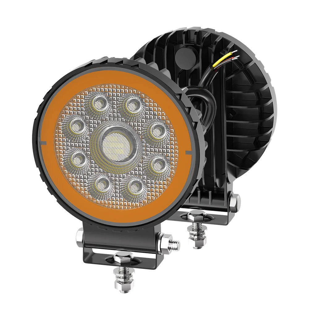 4 Inch 48 LED Circle Floodlight 9-36V Car Work Light For Jeep Truck Boat Tractor ATV Offroad 4X4 Barra LED Headlight