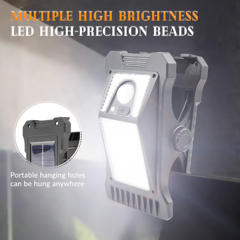 Solar Work Light Indoor Outdoor High Strength Clip Garden Motion Sensor Lights Built-in Battery IP44 Waterproof Christmas Gift YD-18