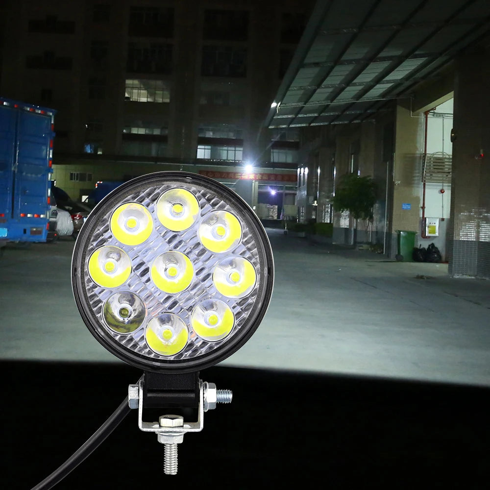 Mini Offroad LED Light Bar 27W 9 LED Work Light Bright Beam Off Road Flood Waterproof Spot Light SUV Fog Lamp Headlight