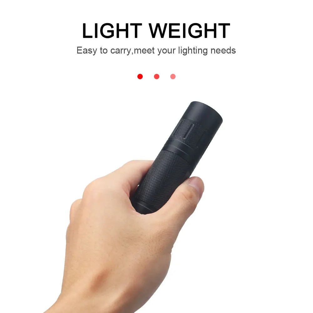 مصباح LED محمول XPE Mini Flashlight 1 Mode يستخدم بطارية قابلة لإعادة الشحن 18650 للتخييم في الهواء الطلق وتكتيكات الصيد ومصباح يدوي