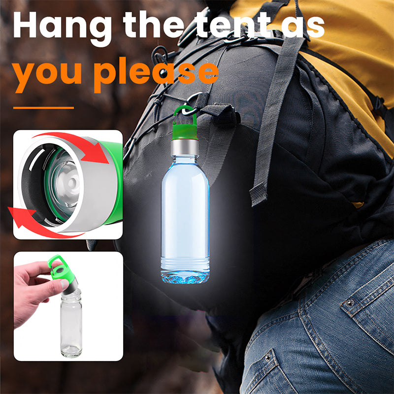 LED Camping Lantern Rainproof Rechargeable Bottle Cap Shape Tent Light 10 Dimming Levels Outdoor Lamp for Camping Tent Accessory