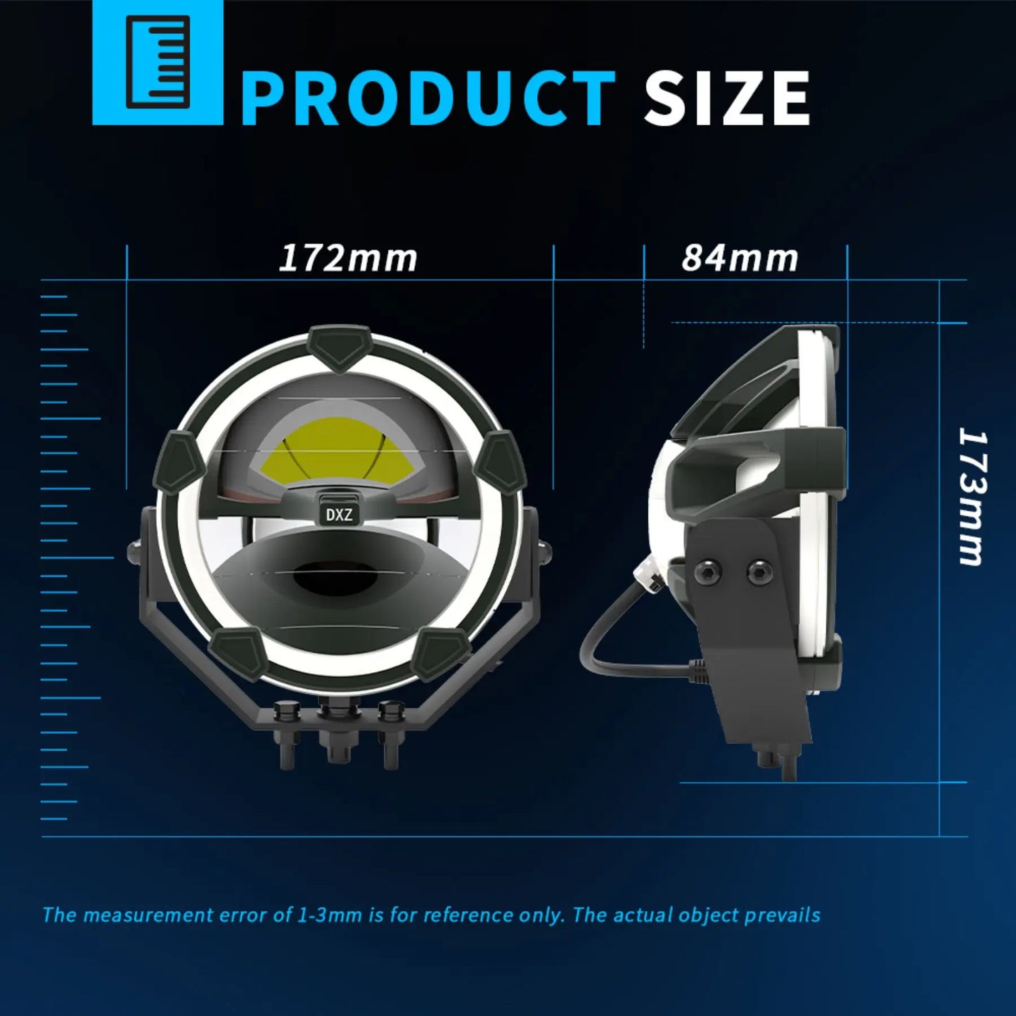 6 Inch Round LED Work Light Bar High Power Spotlight Driving Fog Lamp For Car SUV ATV Tractor Motorcycle LED Headlight Lights