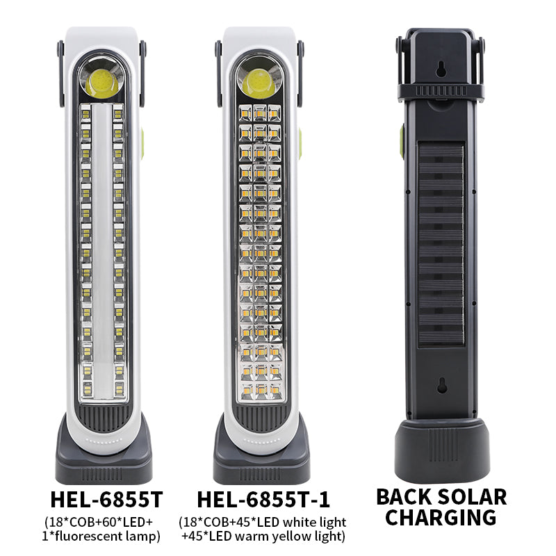 COB LED Solar Charging Work LED Light ABS Portable Repair Hook Work Light Support Output Outdoor Waterproof Light