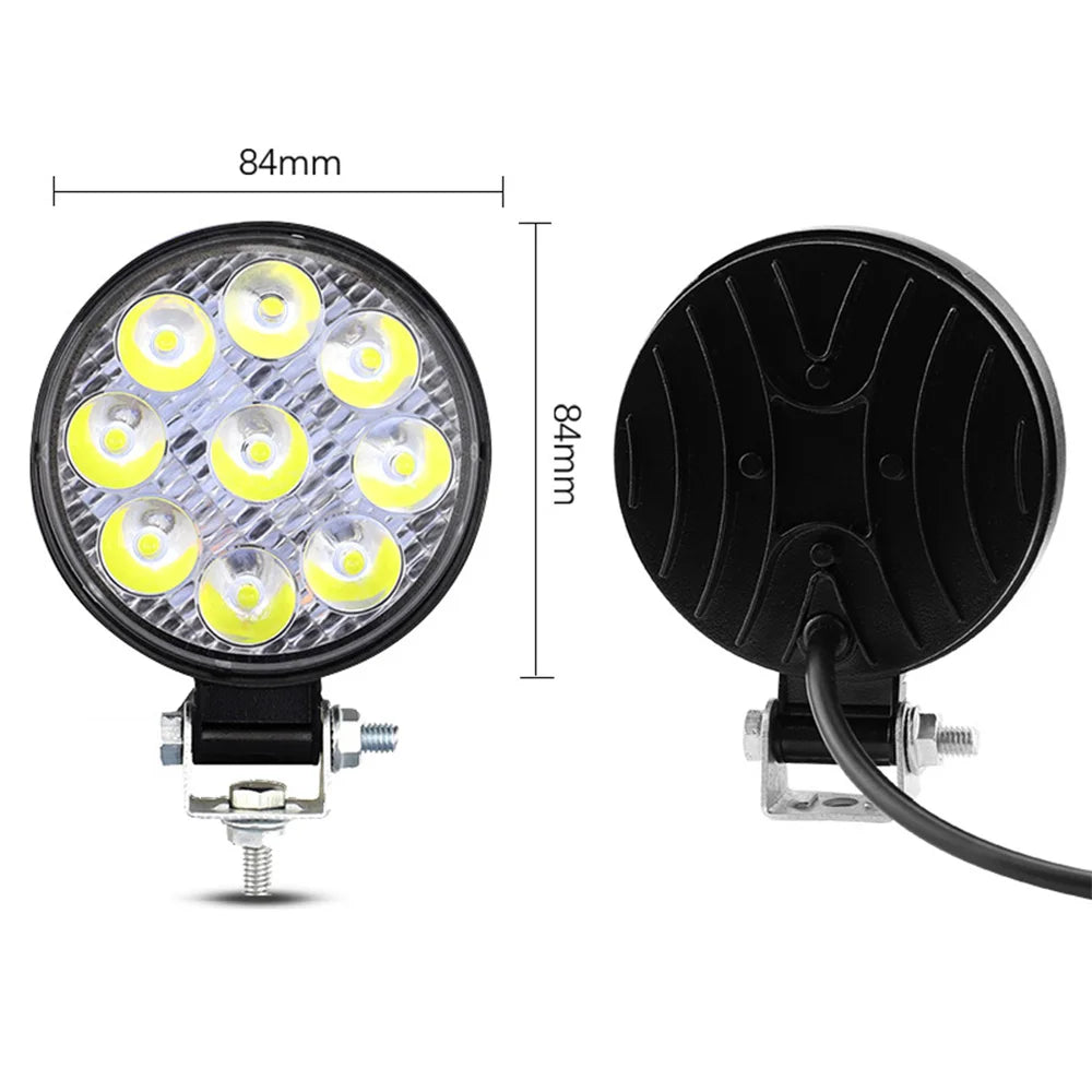Mini Offroad LED Light Bar 27W 9 LED Work Light Bright Beam Off Road Flood Waterproof Spot Light SUV Fog Lamp Headlight