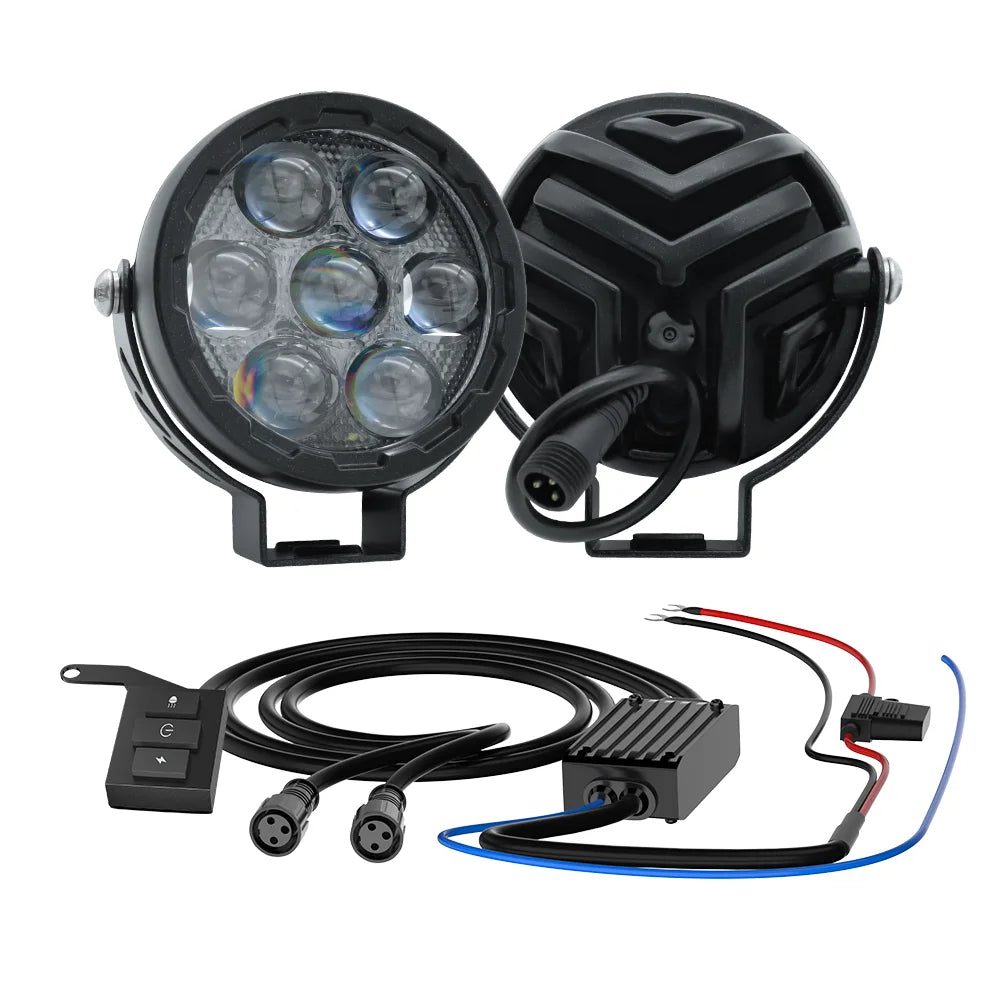 LED White/Yellow Work Headlight Fog Light For Motorcycle Offroad Truck BUS ATV UTV 9-60V DC Super Bright Lamp
