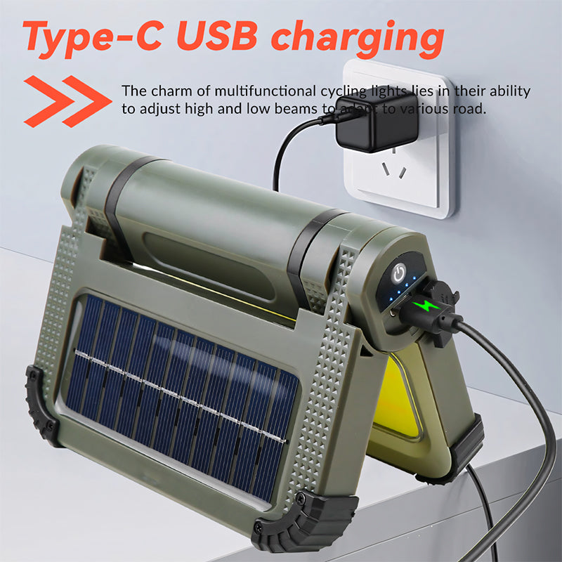 Multifunctional 180 COB LED Work Light Rechargeable 3000mAh Flashlight with Magnetic Stand Foldable Dimmable Portable Road Use T13