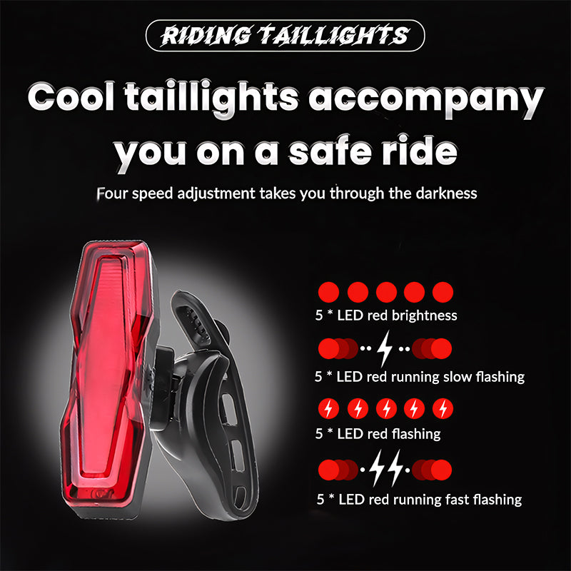 Bike Rear Tail Light USB Rechargeable Red LED Bright Taillights Fit On Any cycling Helmet Easy-To-Install For bikes Safety parts