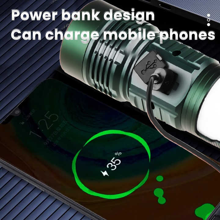 Work lights 26650 5000mAh Battery COB 1500LM USB output Mobile charge Outdoor lighting flashlight