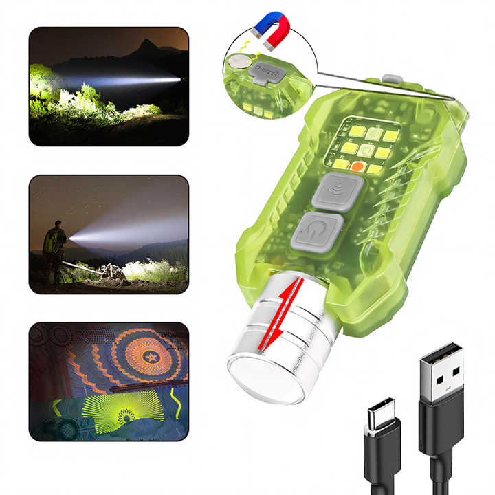 Powerful LED Headlamp Portable Rechargeable Head Flashlight with Magnet Tail 9 Modes Lighting Outdoor Camping Fishing Lantern
