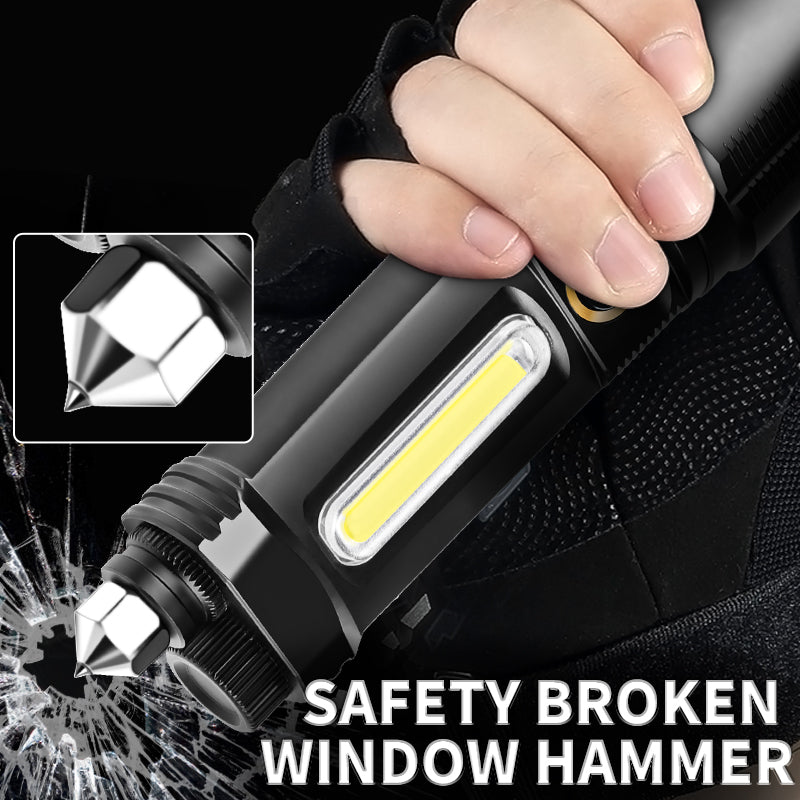LED Flashlight Aluminum Alloy Tactical Hunting Torch USB Rechargeable Zoomable Lantern Use 18650 Battery