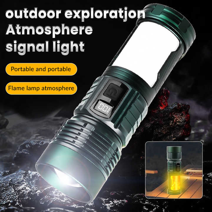 Work lights 26650 5000mAh Battery COB 1500LM USB output Mobile charge Outdoor lighting flashlight