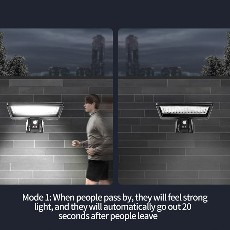 Solar Outdoor Wall Light 35+30 LED 6000K Daylight Dusk to Dawn Motion Sensor with Remote Control 4 Modes Sensor Light SWO1