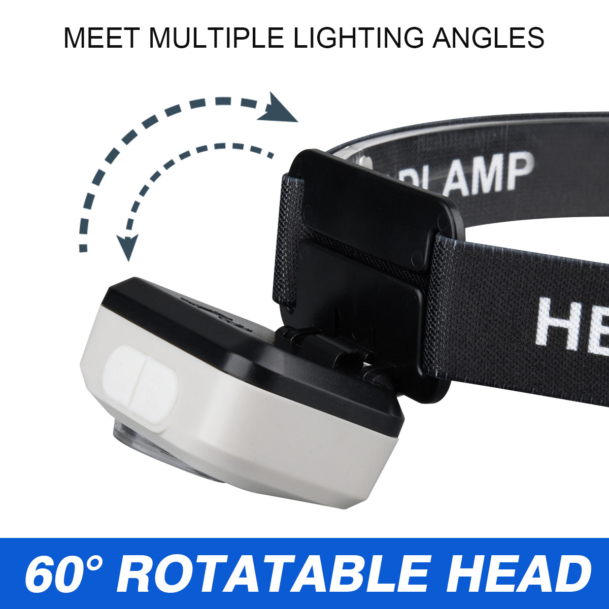 Rechargeable Headlight 400LM White Light 90° Adjustable USB-Type C Lightweight for Night and Outdoor Activities Sensor Headlamp DH02