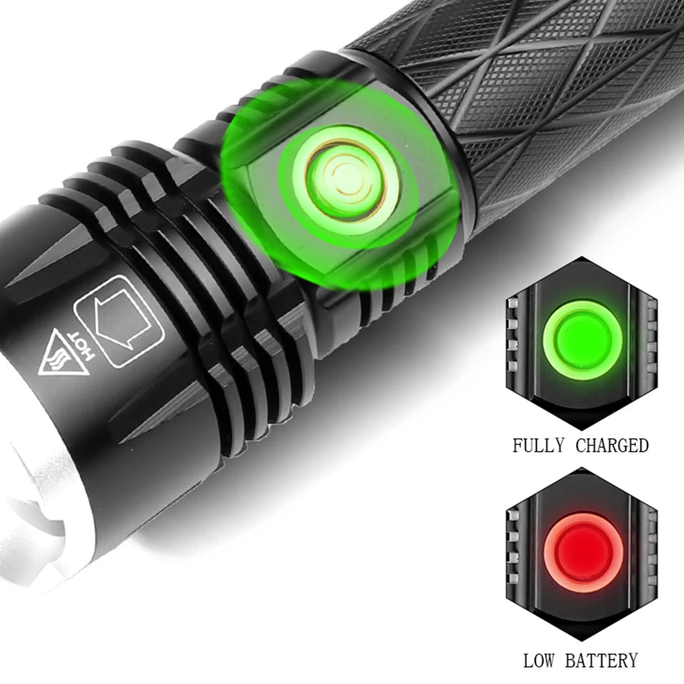 XHP90.2 Led Flashlight Rechargeable Powerbank 18650 26650 Battery Torch Aluminum Zoomable Waterproof Lantern High Quality 4-core