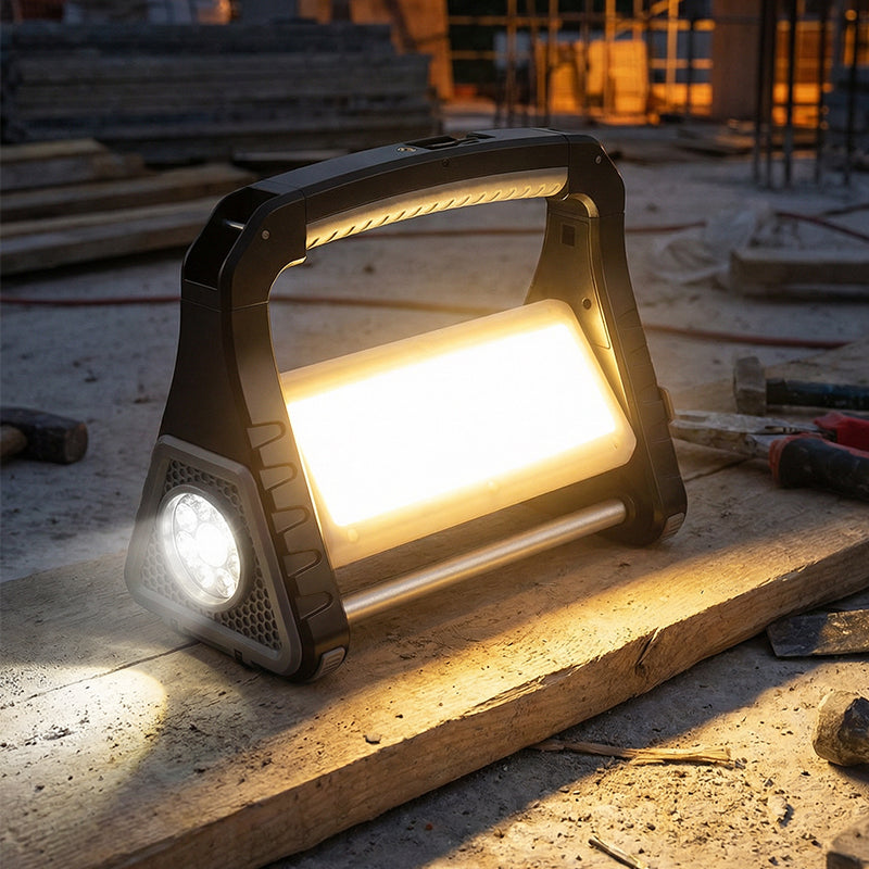 Multifunctional Warm White LED Flashlight 4000LM 4-in-1 COB Work Light Rechargeable with Power Bank Dimmable Portable Workshop SQ-G23