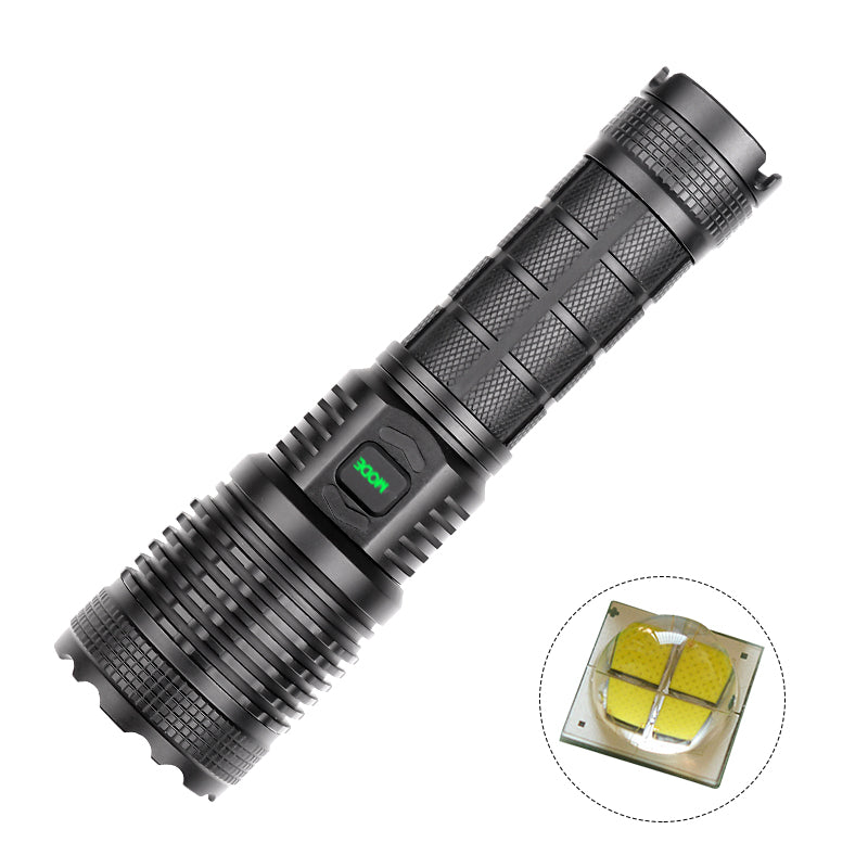 Powerful Flashlight Type-C Rechargeable LED Torch Use 26650 Battery Emergency Supply for Outdoor Camping Night Fishing
