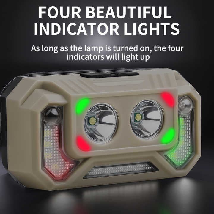 LED Induction Super Bright Headlight Built-in Battery Rechargeable Waterproof Portable Headlamp Outdoor Camping Fishing Light
