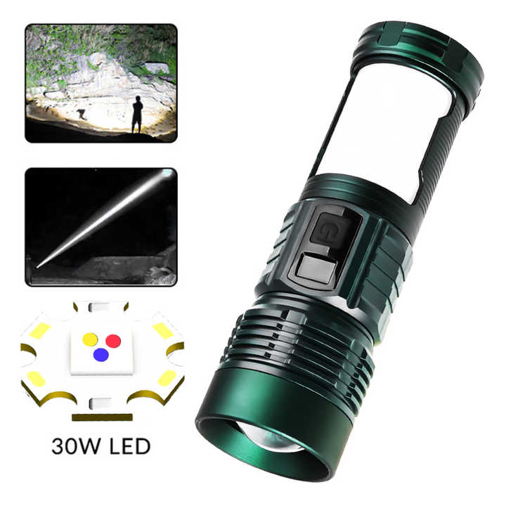 Work lights 26650 5000mAh Battery COB 1500LM USB output Mobile charge Outdoor lighting flashlight