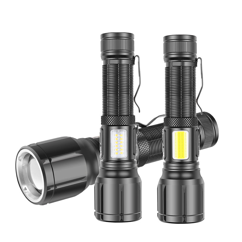 Torch LED Rechargeable Flashlight Portable USB Charging Flashlight High Power Bank Camping Waterproof Long Range Lantern